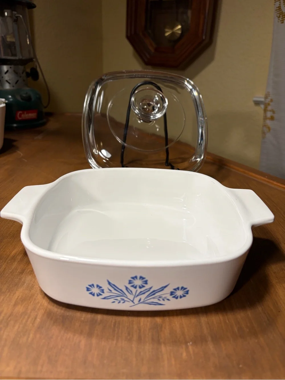 Corning Ware Blue Cornflower 1 LIter Casserole Dish A-1-B w/Pyrex Lid A-7-C